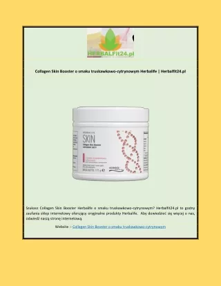 Collagen Skin Booster o smaku truskawkowo