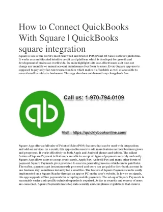 how to connect quickbooks with square quickbooks