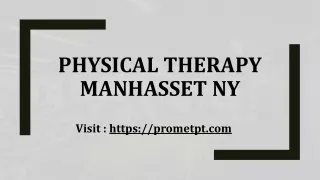 Physical Therapy Manhasset NY - Contact ProMet Physical Therapy