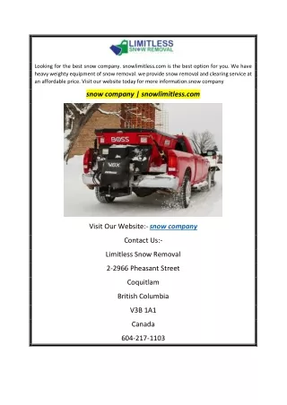 looking for the best snow company snowlimitless