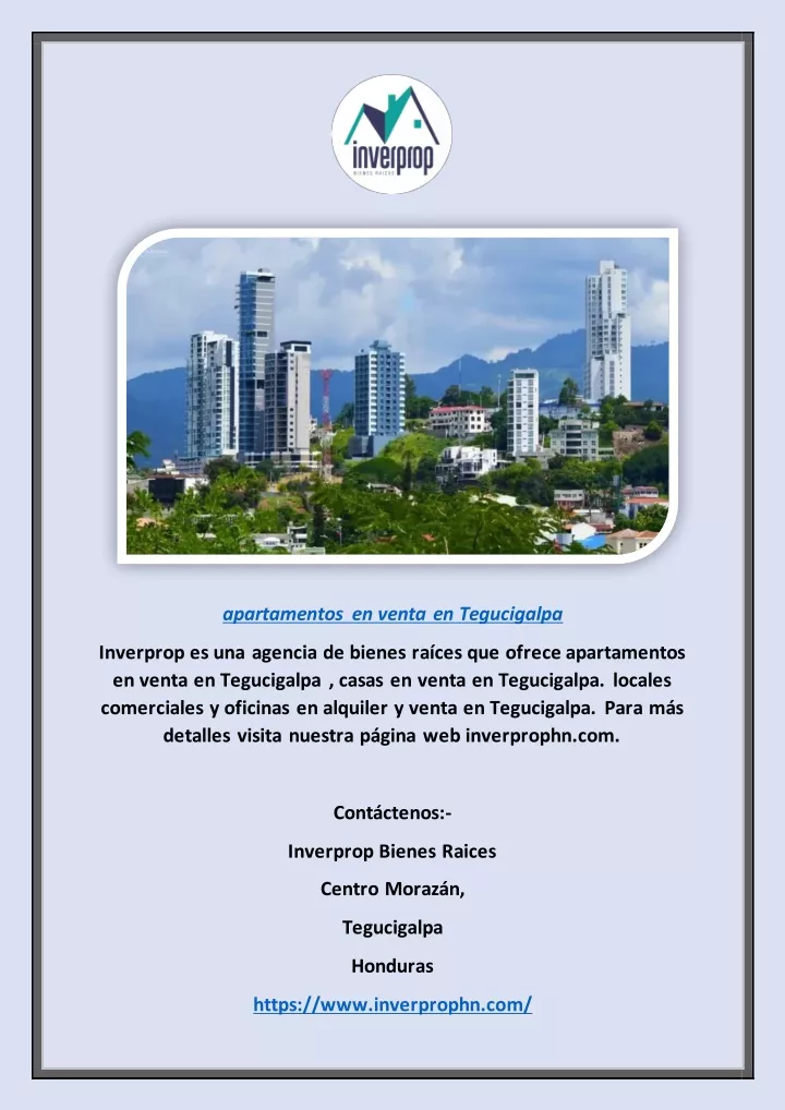 apartamentos en venta en tegucigalpa