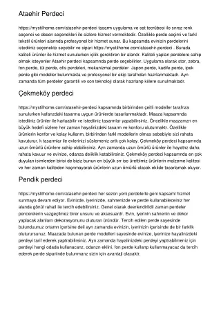 ataehir perdeci https mystilhome com atasehir