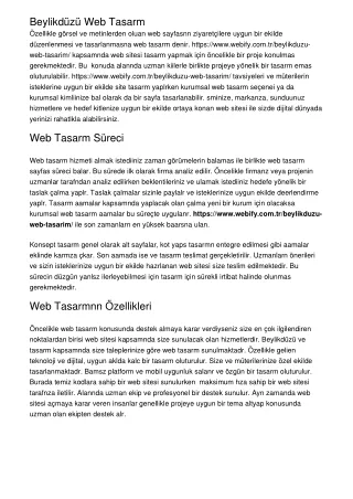 beylikd z web tasarm zellikle g rsel