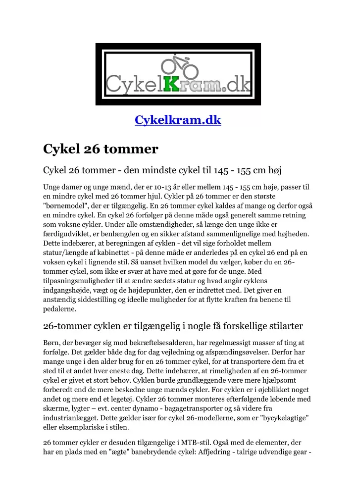 cykelkram dk
