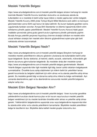mesleki yeterlilik belgesi https