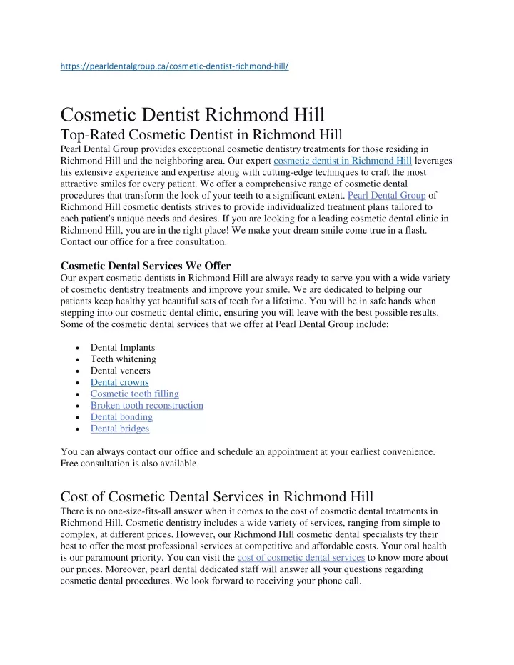 https pearldentalgroup ca cosmetic dentist