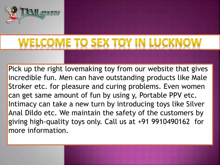 welcome to sex toy in lucknow