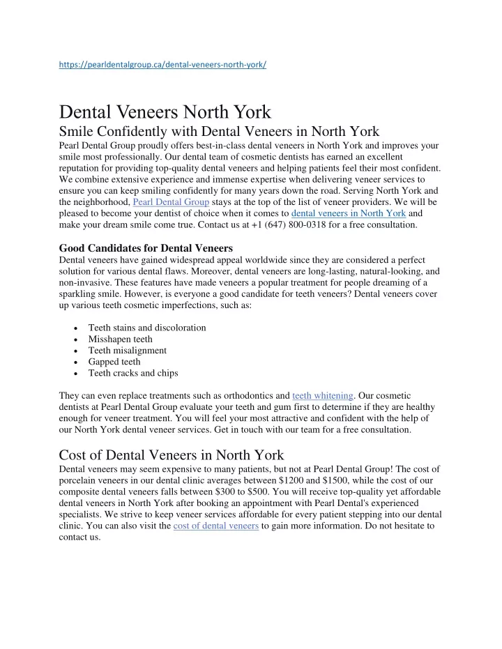 https pearldentalgroup ca dental veneers north