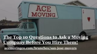 moving services San Jose