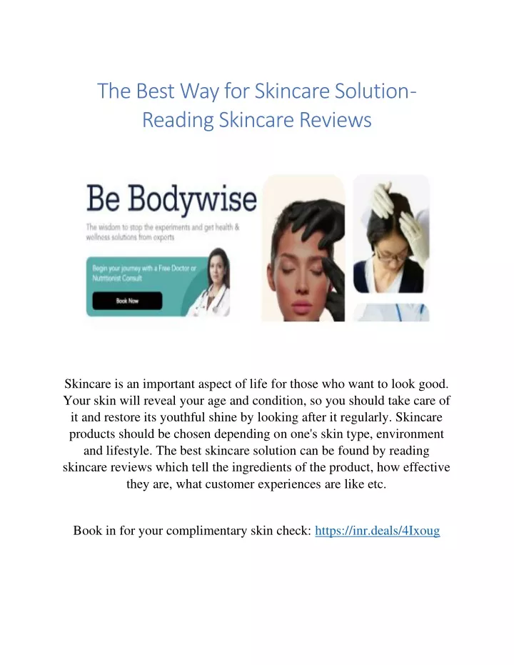 the best way for skincare solution reading