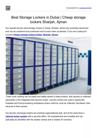 Best Storage Lockers in Dubai | Cheap storage lockers Sharjah, Ajman