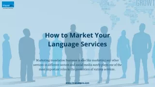 how to market your language services