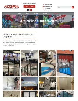 Get Services of Vinyl Graphics in Brooklyn - Kogan Sign