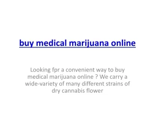 buy medical marijuana online