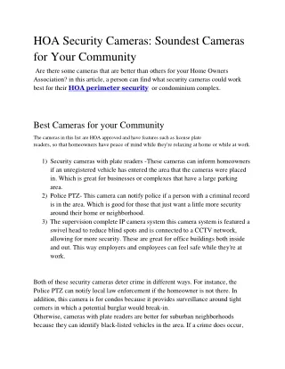 hoa security cameras soundest cameras for your