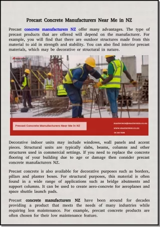 best precast concrete manufacturers near me in NZ