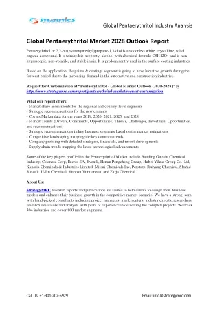 global pentaerythritol industry analysis