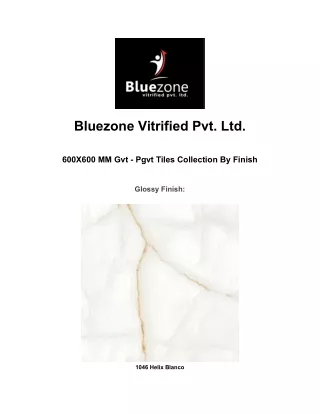 600X600 MM Gvt - Pgvt Tiles Collection By Finish