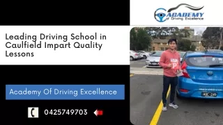 Leading Driving School in Caulfield and Burwood East Offer Quality Training