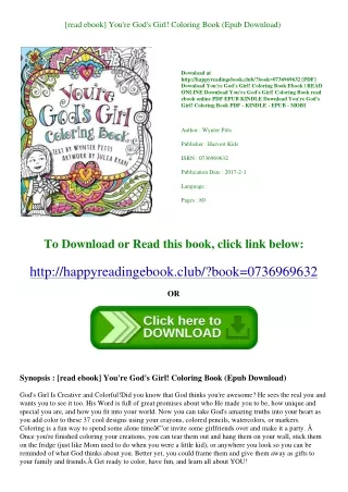 [read ebook] You're God's Girl! Coloring Book (Epub Download)