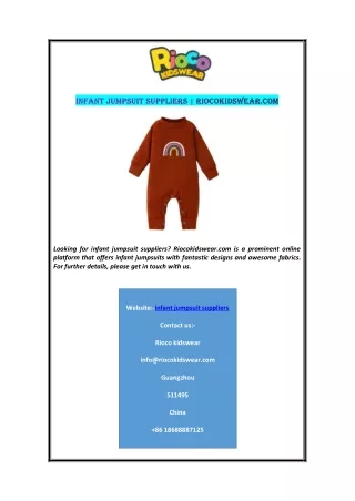 looking for infant jumpsuit suppliers