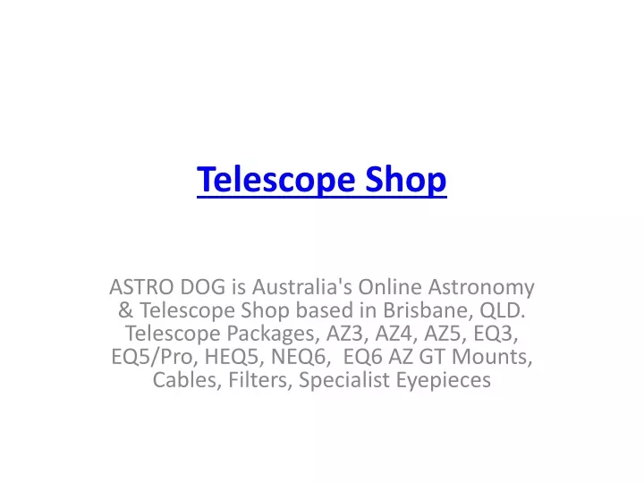 telescope shop