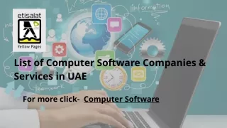 List of Computer Software Companies & Services in UAE