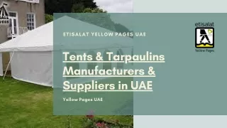 Tents & Tarpaulins Manufacturers & Suppliers in UAE