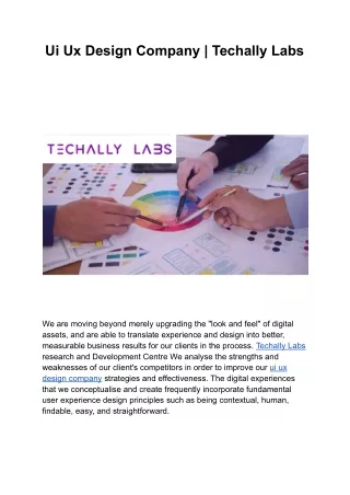 ui ux design company techally labs