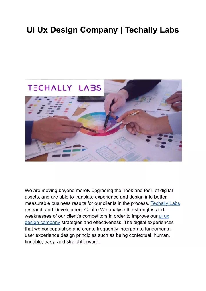 ui ux design company techally labs