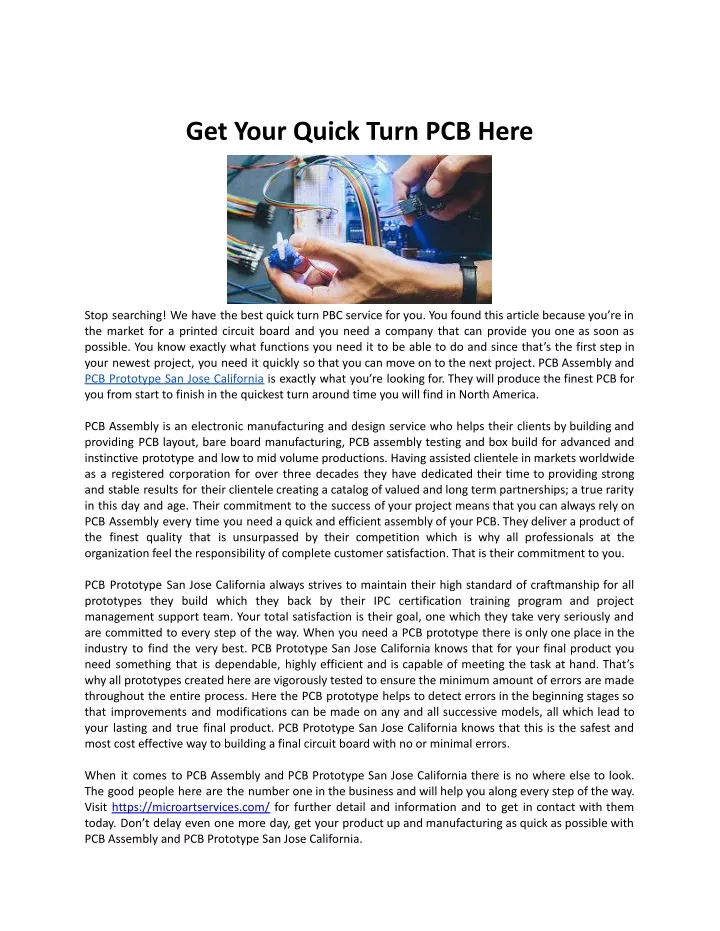 get your quick turn pcb here