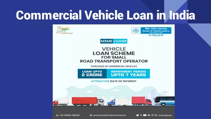 commercial vehicle loan in india