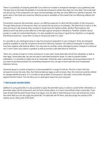 there is a possibility of spraying pesticide