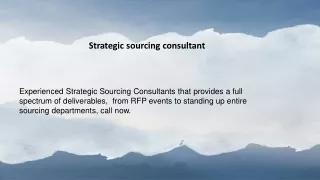 Sourcing Professionals