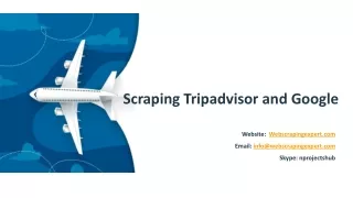 scraping tripadvisor and google
