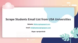 scrape students email list from usa universities