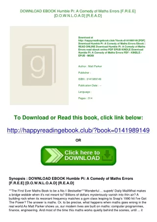 DOWNLOAD EBOOK Humble Pi A Comedy of Maths Errors [F.R.E.E] [D.O.W.N.L.O.A.D] [R