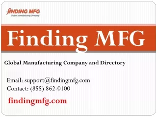 Global Manufacturing Company and Directory