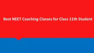 best neet coaching classes for class 11th student