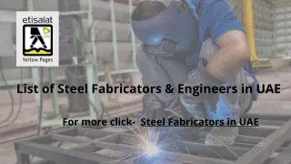 List of Steel Fabricators & Engineers in UAE
