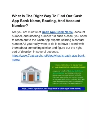 what is the right way to find out cash app bank
