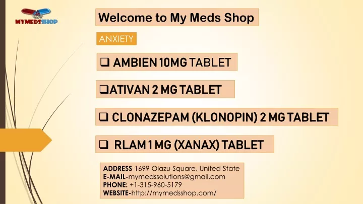 welcome to my meds shop