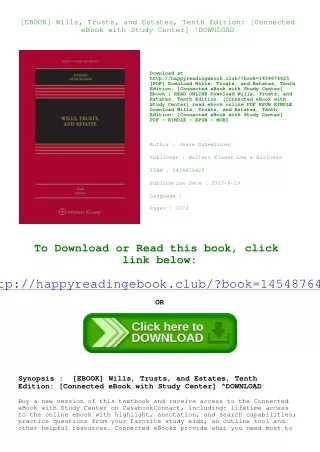 <READ> [EBOOK] Wills  Trusts  and Estates  Tenth Edition [Connected eBook with S