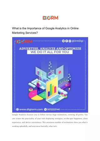 what is the importance of google analytics