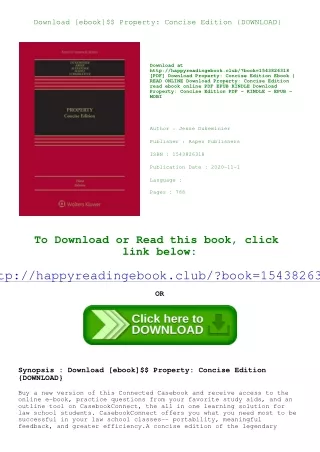 Download [ebook]$$ Property Concise Edition {DOWNLOAD}