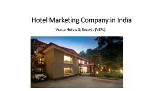 Best Hotel Marketing Company in India
