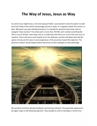 the way of jesus jesus as way