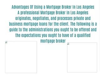 Mortgage broker in Kis Angeles