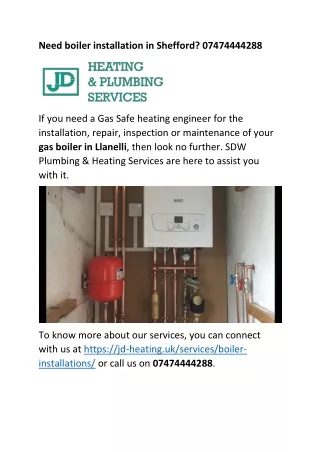 Need boiler installation in Shefford 07474444288