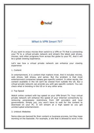 what is vpn smart tv